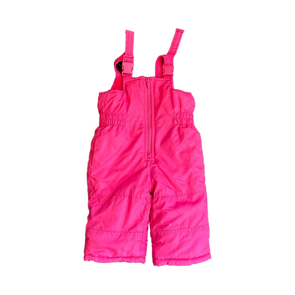 Carter's Bright Pink Snow Bib Overalls